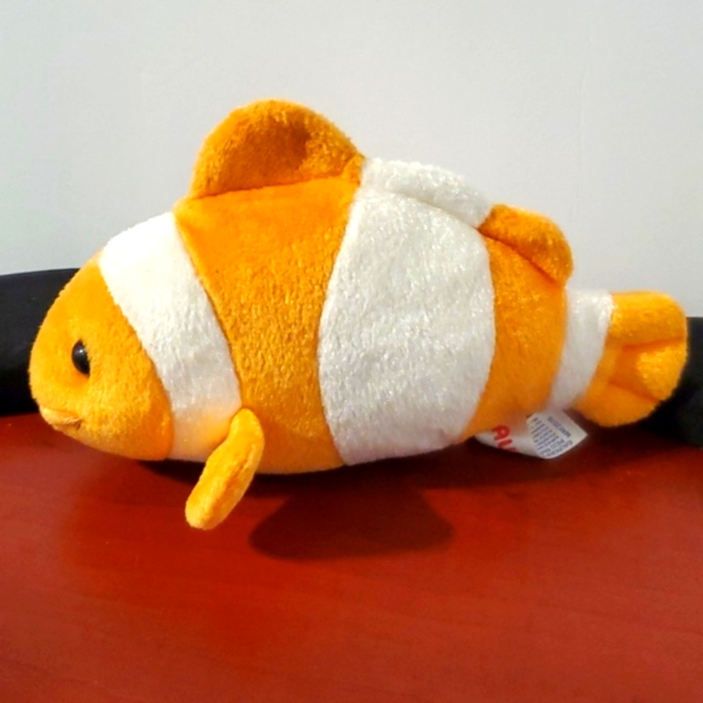 Aurora Clown Fish 8 Inch Mini Flopsie Clownfish Plush Stuffed Animal